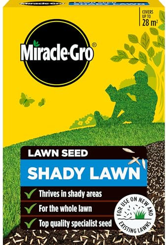 Miracle-Gro Shady Lawn Seed, Child and pet Friendly - Coverage 28m2, 840g Box, Yellow