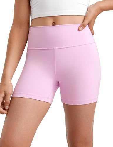 CRZ YOGA Chicas Butterluxe Shorts Deportivos de Motociclista Niños Adolescente Salón Activo Bailar Yoga Correr Vita Rosa L
