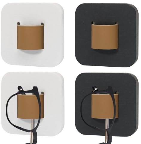 YGKYMVW Brillenhalter 4 Stück Brillenhalter Wand Brillenaufbewahrung, Sonnenbrillen Aufbewahrung Brillenständer Wandmontage Brillenhalter, Selbstklebender Sonnenbrillenhalter zum Aufhängen der Brille