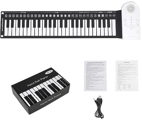 Multifunktionellt 49 tangenter piano hopfällbart elektroniskt piano musikinstrument för nybörjare barn vuxen