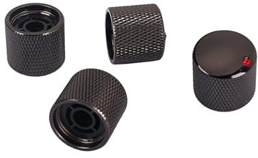 4pcs Metal Volumes Tone Control Knobs Electric Guitar Bass Knobs Potentiometer Knobs Instrument Accessories Permanent E Guitar Bass Dome Knobs Guitar Parts Accessories Guitar Hardware