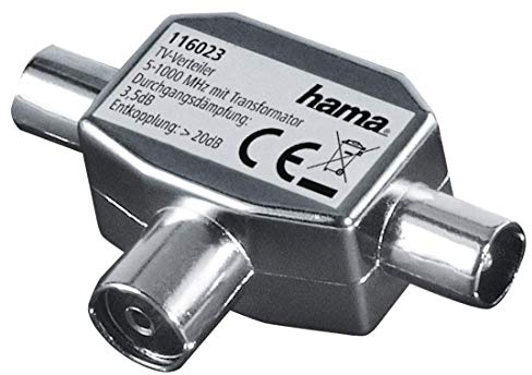 Hama Antennen-Verteiler (Koax-Kupplung - 3 Koax-Stecker) (Amazon Frustfreie Verpackung)
