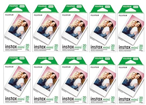 Fujifilm Instax Mini Instant Film (10 Twin Packs, 200 Total Pictures) for Instax Cameras