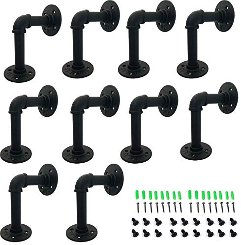 Yuanshikj ( 10Pc,3.9x5.9 ) Industrial Pipe Shelf Brackets,Heavy Duty