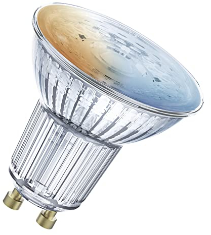 LEDVANCE Smarte LED-Reflektorlampe mit WiFi Technologie, Sockel GU10, Lichtfarbe änderbar (2700-6500K), Dimmbar, ersetzt Reflektorlampen mit 40 W, SMART+ WiFi SPOT GU10 Tunable White, 3er-Pack