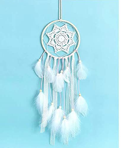 VAWSVOCS Acchiappasogni per bambini, Sweet Dream Catcher con piume, stile bohemien, decorazione per la casa, ornamento, regalo fai da te per camera da letto, soggiorno
