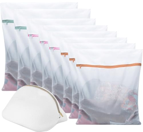 9 Stück Wäschenetz für Waschmaschine Wäschebeutel Wäschenetze Wäschesack, überdimensioniert Wäschebeutel mit Reißverschluss, Wäschenetz groß,Laundry Bag Geeignet für Mäntel,BH,Hemden,Jeans, Socken
