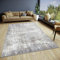Hanse Home Abstract Vintage Teppich – Orientalischer Kurzflor Wohnzimmerteppich im Vintage Look, Abstrakt Läufer für Schlafzimmer, Esszimmer, Wohnzimmer, Flur – Creme Grau, 120x170cm