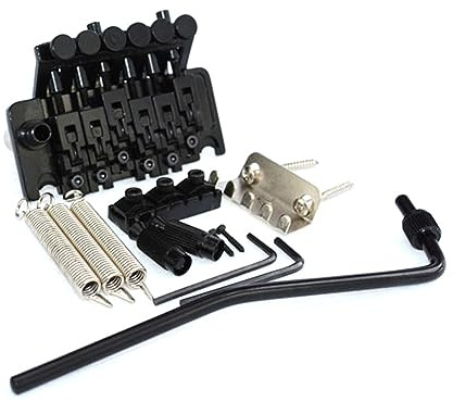 ZEZEFUFU Legering Tremolo-system dubbel låsning bro elektrisk gitarr instrument ersättning för Floyd Rose reparationstillbehör