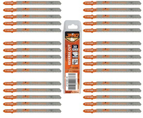 JMD T101BR Lot de 30 Lames de Scie Sauteuse pour Bois 100mm 10TPI Pour Accessoires en Bois