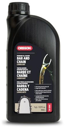 Oregon 54-026C - Aceite y lubricante prémium para motosierras, botella de 1 cuarto de galón (946 ml)
