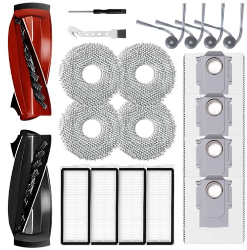 Fixbetter Kit d'accessoires pour Roborock Qrevo S5V / Qrevo Curv/Qrevo Curve/Qrevo Edge/Qrevo Curv S5X / Qrevo EDGE S5A aspirateur robot (20 accessoires)
