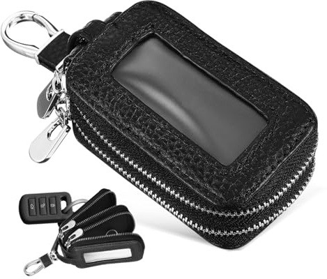 iplusmile Estuche para Llaves De Coche Doble Compartimento Segura Funda Protectora Accesorio para Coche Portátil