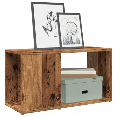 Rantry Mobile Porta TV Legno Antico 60x24x32 cm in Truciolato, Mobile Porta TV Mobiletto Basso per TV per Tavolino da Salotto Industriale Supporto TV Soggiorno Mobili