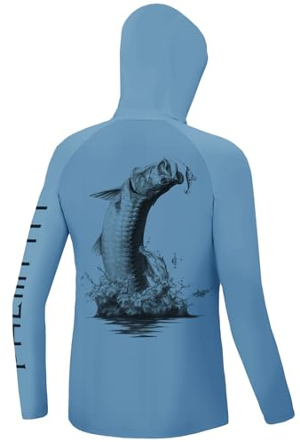 Palmyth Boys Fishing Shirt UPF 50+ Youth Long Sleeve Shirts with Hooded