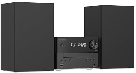 Karcher MC 6475D Stereoanlage Kompaktanlage mit CD-Player, DAB+ / UKW Radio, Bluetooth 5.4, MP3-Wiedergabe via USB/AUX, Musikcenter mit 20 Watt RMS, Wecker & Fernbedienung