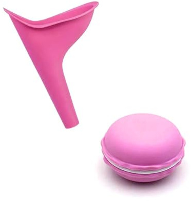 TPZORJX 1 pezzo Orinatoio portatile da donna, imbuto riutilizzabile da donna per l'urina,orinatoio pieghevole da donna, vasino da appoggio per maternità con contenitore (rosa)