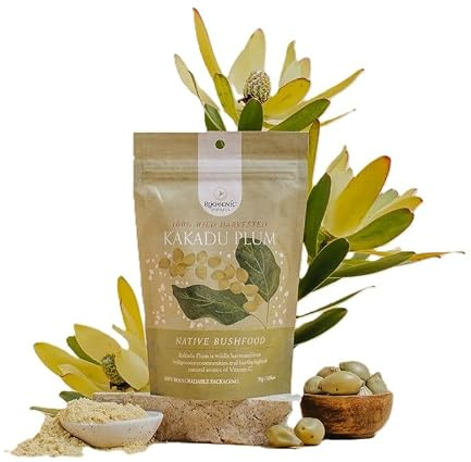 Poudre de Prune de Kakadu Lyophilisée Australienne, Riche en Vitamine C Naturelle Concentrée, Superaliment Antioxydants, Immunité & Bien-être, Collagène & Peau, Minéraux Essentiels, 30g, Roogenic