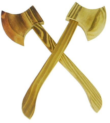 TOGEVAL Accessoire de Costume Halloween en Bois Carbonisé, Hache Sécurisée pour Garçon et Filles, Décorations d'halloween Réalistes, Cosplay et Jeux de Rôle, 1 Pièce
