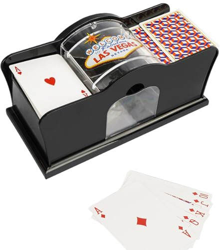 Generico Mezclador de Cartas Manual, Mezclador Manual,Máquina de Cartas de - Mezclador de Juego con manivela fácil para Juegos domésticos, Blackjack, r