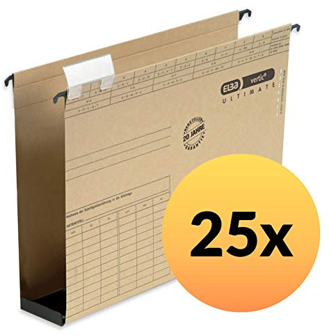Elba Hängesammler A4, vertic Ultimate, aus Karton, 6 cm Boden, braun, 25 Stück