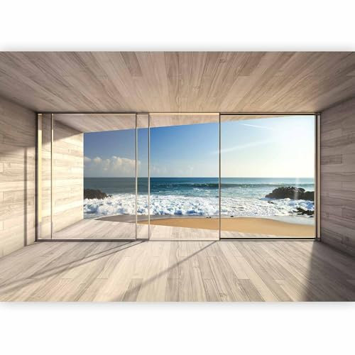 murando Fotomurale Soggiorno Carta da parati 250x175 cm TNT Murale alla moda Decorazione da Muro XXL Poster Gigante Design Cameretta Carta per pareti mare natura paesaggio finestra c-A-0084-a-b