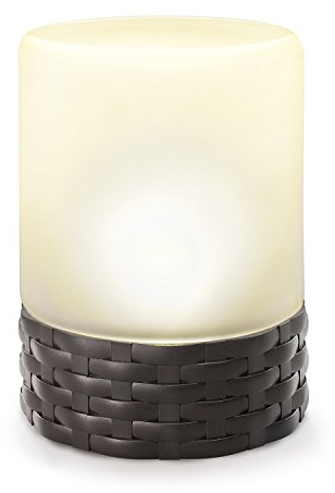 Esotec Solarleuchte Dekoleuchte Rattan Style, Tischleuchte, Leselicht, Akku, solarbetriebene Leselampe außen, stehend Glas, Tischlicht außen, wetterfest, H=15cm, outdoor, 102075