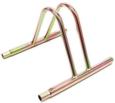 Wiltec Fahrradständer für 1 Fahrrad 39,5x39x26cm aus eloxiertem Stahl beliebig erweiterbar, zur Bodenmontage Fahrradbügel Seitenständer