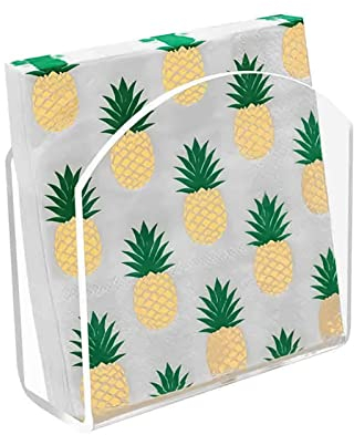 Cocktailservietten Serviettenhalter 12 x 12 cm 5cm Breite Acryl Transparent Tischplatte Serviettenständer Tischpapier Deko Serviettenspender für Hochzeitsfeier Restaurants Esstisch