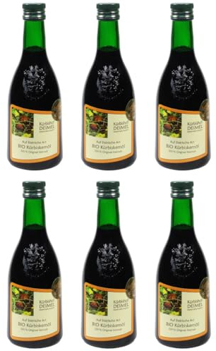 Kürbishof DEIMEL Steiermark/Austria - Ekonomipaket: 6 x 500 ml flaska - Original styriansk ekologisk pumpafröolja med skyddad geografisk beteckning - Direkt från producenten - Tilldelas årligen