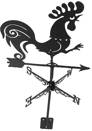 ABOOFAN Girouette Décorative en Métal Girouette Au Sol Girouette de Toit Girouette en Forme de Coq Coq Décoratif