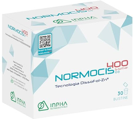 NORMOCIS 400©® Supporto Metabolico Omocisteina - Vitamina B12, B6 e B2 con acido folico, zinco e betaina - integratore alimentare senza glutine e lattosio • GUSTO AGRUMI • 30 BUSTINE • INPHA 2000