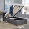 Home Source Single 3ft End Gas Lift Fabric Ottoman Storage Bed, Grey