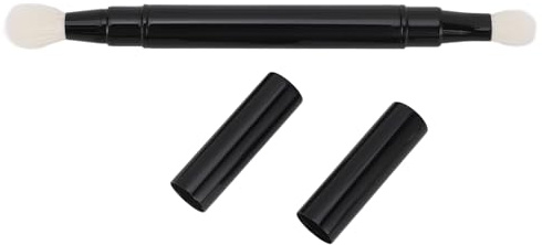 Pennello Doppio per Ombretto con Setole Morbide, Pennello Portatile Retrattile per Trucco Occhi a Doppia estremità per Viaggi e Sport All'aria Aperta, Materiale in Lana