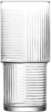 NORDIC SCHILLER 6er Set Whisky, Trinkgläser, Stapelbare Gläser, Hochwertiges Glas, für den Stilvollen Genuss Zuhause, Bars und Restaurants, Wassergläser, Cocktail Glaswaren Set (515 Ml)