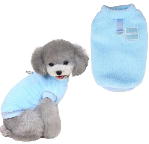 liten storlek hundkappa, liten hundtröja hundpyjamas, hundkappa hundkläder, kattkläder chihuahua kläder lätt att bära och ljusa färger (XL, blå)