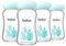 YOHKOH Lot de 4 bouteilles en verre de 160 ml pour le lait maternel, de qualité supérieure, passent au lave-vaisselle, au congélateur et au micro-ondes, bleu, 160 ml