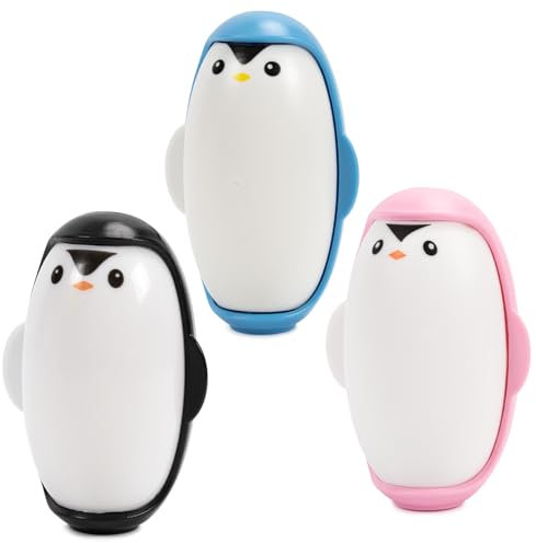Lot de 3 rouleaux anti-peluches réutilisables, mini pingouin, réutilisables, pour animaux de compagnie, maison, voyages