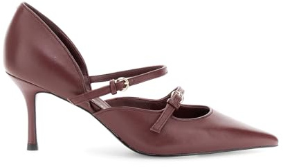 CAFèNOIR - Décolleté In Pelle Con Doppio Laccino, Da Donna, Colore Bordeaux, Taglia 38