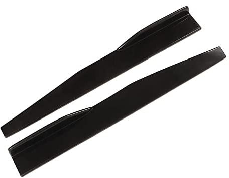 KIMISS Minigonne Laterali per Auto Universali 2 Pezzi Gonna Laterale Posteriore in ABS Nero Lucido per SUV e Automobili, Accessorio per lo Styling Automatico Durevole