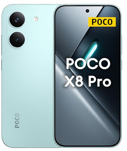 XIAOMI POCO X8 Pro 5G Smartphone 8GB+256GB, MediaTek Dimensity 8500-Ultra, 6.59 120Hz Ultra-bright Amoled Display, 6500mAH Battery, 50MP Sony IMX882 with OIS, Green (No In-box Charger)