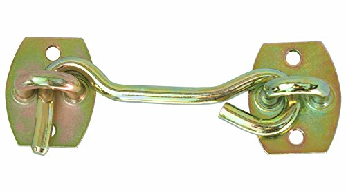 KeyMet GmbH Gancho de tormenta con Ojal para fijación de Puerta, 8 x 160 mm, Gancho para Ventana galvanizado