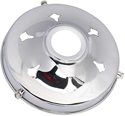 ElekTek Glass Lamp Shade Gallery Fitting for B22 Shade Ring Bulb Holders 4.25 inch Chrome