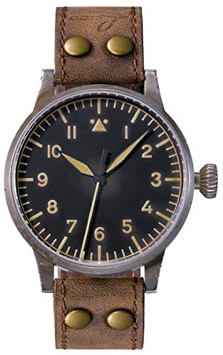 Laco Fliegeruhr Original Memmingen Erbstück Made in Germany – 42 mm Ø hochwertige Handaufzugsuhr – Baumuster A – Einzigartige Qualität. Herausragende Verarbeitung – Wasserdicht – seit 1925