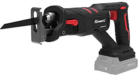 YARD FORCE PowerG Säbelsäge PT201101 (ohne Akku), Spannung 20V, mit bürstenlosem Motor, Leerlaufdrehzahl 0-3000 U/min, Soft-Grip Oberfläche für sicheren Halt), Schwarz