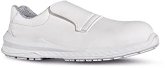 U-Power Red Industry® Madrid, Calzado de seguridad unisex, bajo, cómodo y ligero, inserto Infinergy, blanco sin cordones, parte superior seca, repelente al agua - White 43
