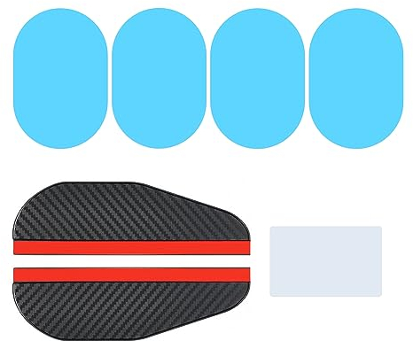 1 paia di auto specchio retrovisore copertura della pioggia, 4 pezzi di specchio retrovisore pellicola protettiva, specchio laterale copertura della pioggia, specchio auto copertura della pioggia