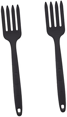Hemoton 2pcs Silicone Flexible Fork Silicone Cooking Fork Blending Potato Mashers Kitchen Non Stick for Mix Ingredients, Mash Food, Whisk Eggs