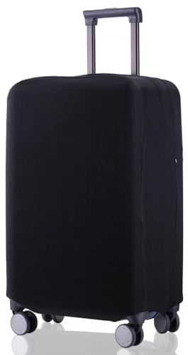 GNHG Koffer Schutzhülle, Elastisch Einfarbig Kofferhülle Koffer, Kofferhülle Kofferschutzhülle, Kofferschutzhülle, Kofferbezug Luggage Gepäck Cover (Schwarz,L 26-28Zoll)