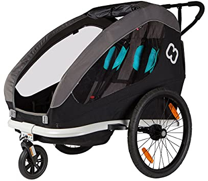 Hamax Traveller Two Seat Bike Trailer + Stroller (Black/Grey)